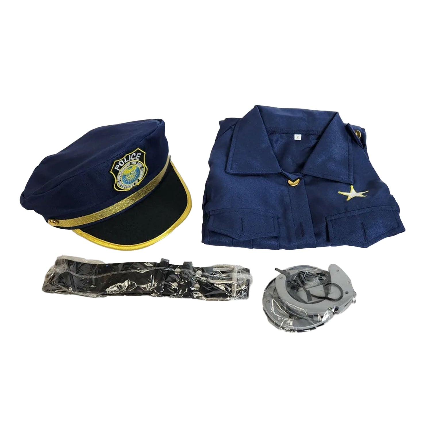Adult Small Police Costume – Classic Halloween Uniform with Accessories